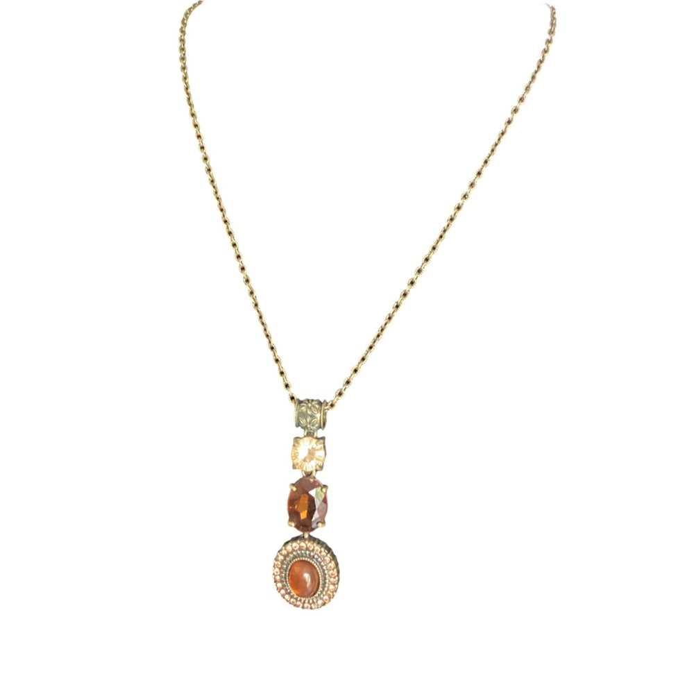 🚨Final Sale🚨!! Antique Gold Brown Crystal Necklace